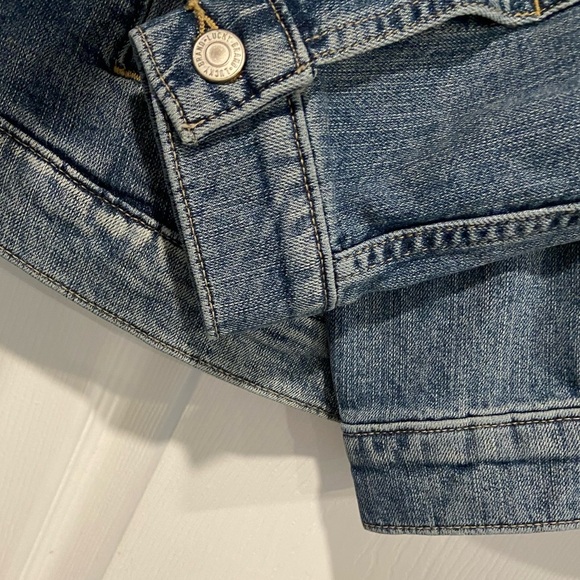 NWT Lucky Brand Size S Medium Wash Classic Denim Jean Jacket Bomber Button - Picture 7 of 13